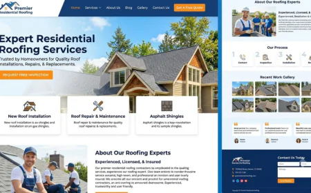 Professional Roofing Company Website Templates for Roofing Service Providers