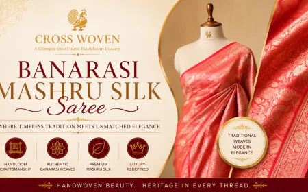 Mashru Silk Saree – Timeless Elegance in Handwoven Banarasi Silk