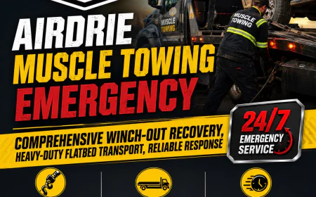 Airdrie Muscle Towing Emergency - Comprehensive Winch-Out Recovery, Heavy-Duty Flatbed Transport, Reliable Response