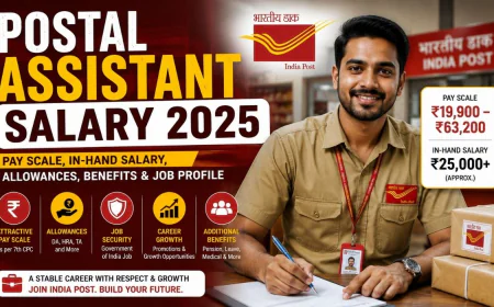 Postal Assistant Salary: Pay Scale, Benefits, Job Profile & Career Growth (2026 Guide)