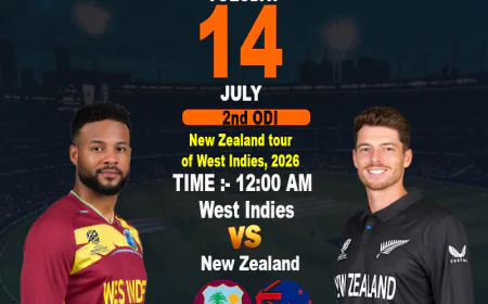 Diamond Exchange ID Takes Center Stage: Key Players and Strategies for West Indies vs New Zealand in the 2nd ODI on July 14th.