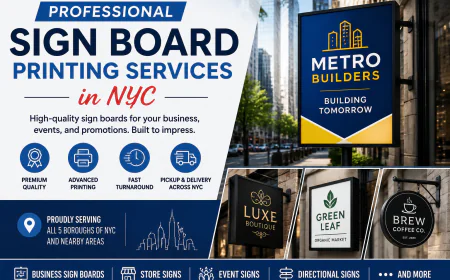Professional Sign Board Printing Services in NYC | Print Standard Point