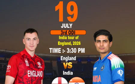 Countdown to Cricket History: What to Expect from the Diamondexch ID During the 3rd ODI England vs. India on July 19, 2026 at 3:30 PM,