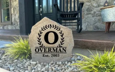 Engraved Stone Signs for Durable Custom Business and Landscape Displays