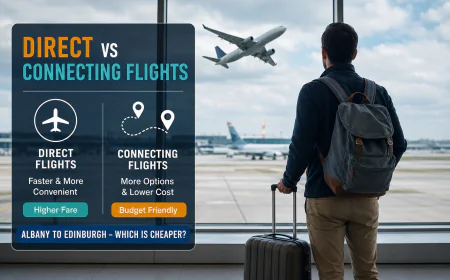 Direct vs Connecting Flights from Albany to Edinburgh – Which Is Cheaper? (Complete Cost Comparison Guide)
