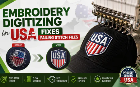 Embroidery Digitizing in USA Fixes Failing Stitch Files