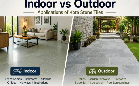 Indoor vs Outdoor Applications of Kota Stone Tiles