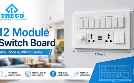 12 Module Switch Board Size Guide | TRECOTECHNOLOGIES