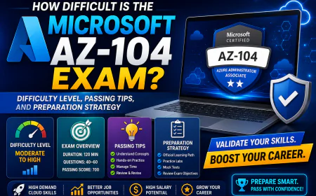 How Difficult Is the Microsoft AZ-104 Exam? Difficulty Level, Passing Tips, and Preparation Strategy
