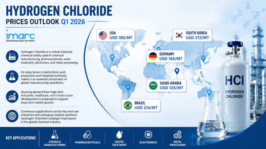 Hydrogen Chloride Prices, Latest Trend, Demand, Index & Uses Q1 2026