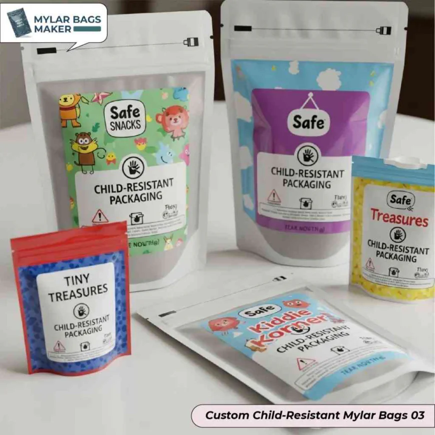 Custom Child-Resistant Mylar Bags for Safe Product Storage