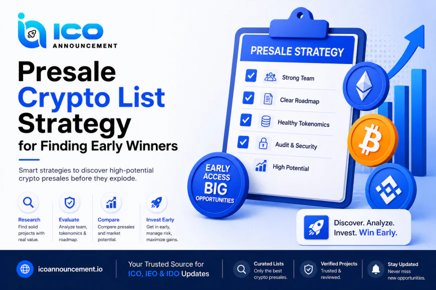 Presale crypto list Strategy for Finding Early Winners