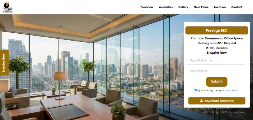 Prestige BKC | New Launch Commercial Space Mumbai
