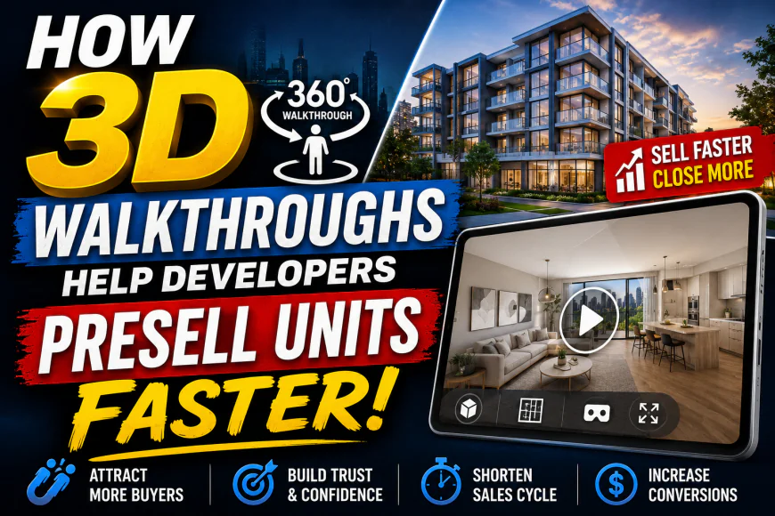 Why Real Estate Developers Now Rely on 3D Architectural Walkthrough Animation Services to Presell Units
