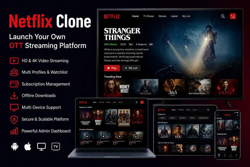 Why a Netflix Clone Is a Smart Choice for OTT Streaming Startups