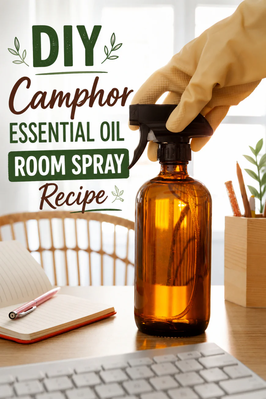 DIY Camphor Essential Oil Room Spray Recipe