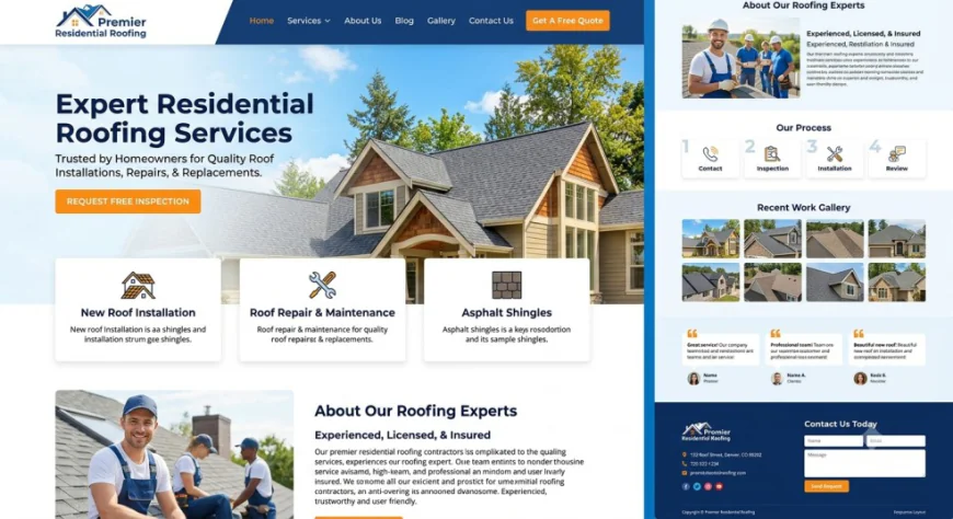 Professional Roofing Company Website Templates for Roofing Service Providers