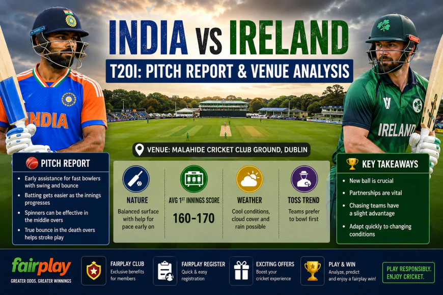 India vs Ireland T20I: Pitch Report and Venue Analysis