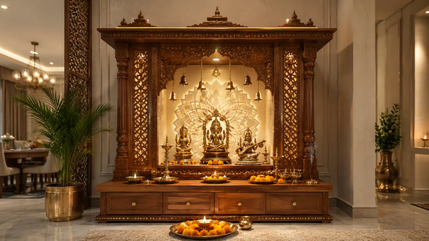 Custom Wooden Pooja Mandir Ideas That Blend Tradition and Elegance