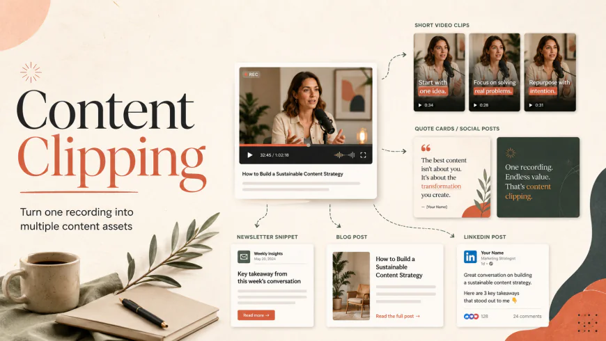 Content Clipping: A Practical System for Reusing Recorded Expertise
