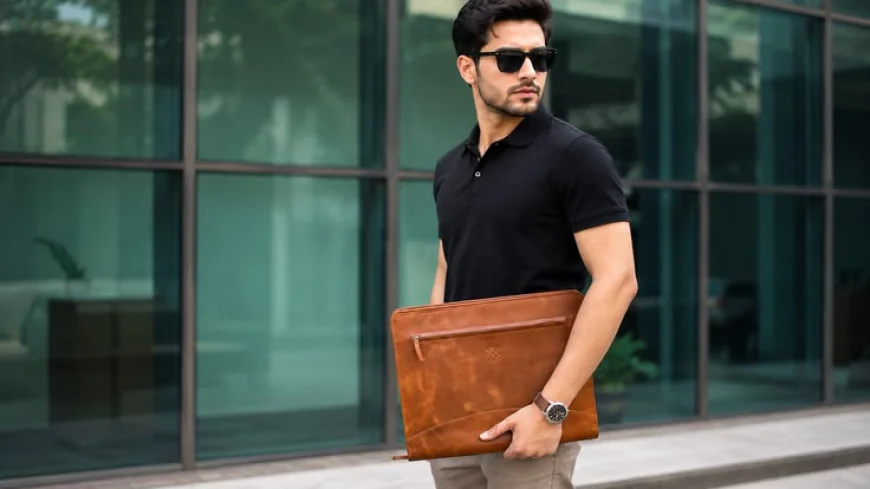 Leather File Folder for Office, Meetings, and Business Travel
