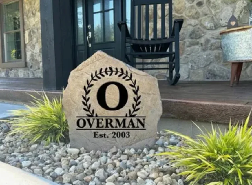 Engraved Stone Signs for Durable Custom Business and Landscape Displays