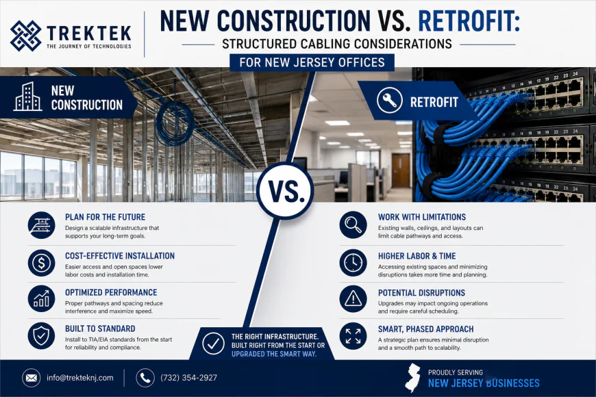New Construction vs. Retrofit: Structured Cabling Considerations for New Jersey Offices