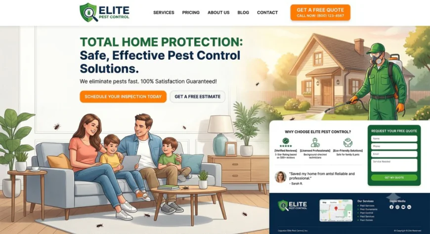 Pest Control Website Design Features That Drive More Phone Calls