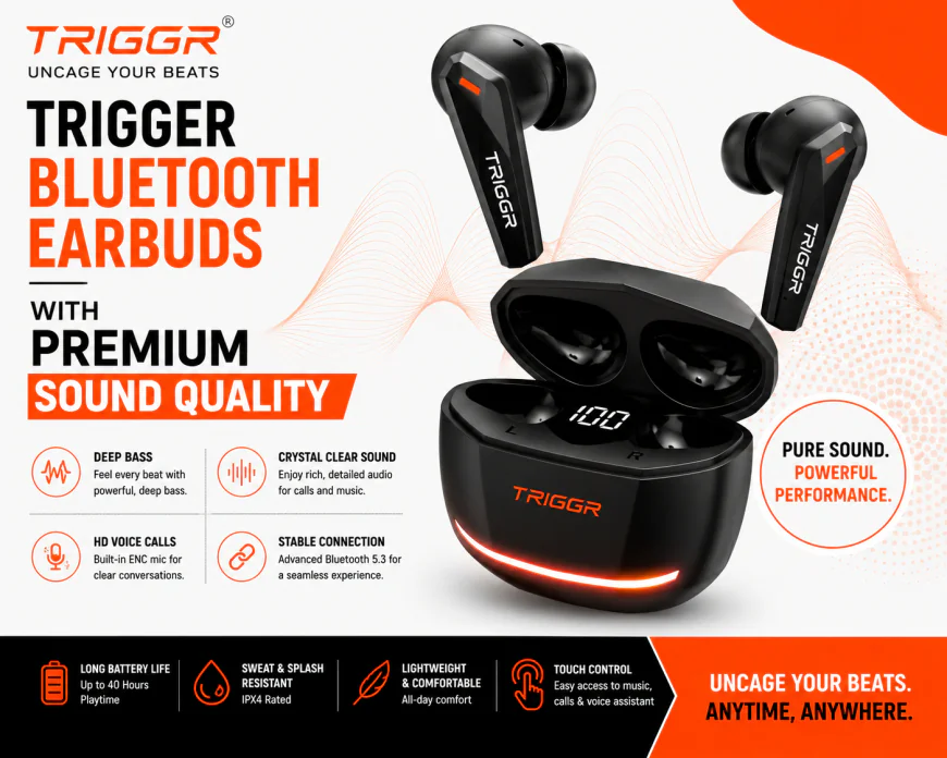 Affordable Trigger Bluetooth Earbuds with Premium Sound Quality