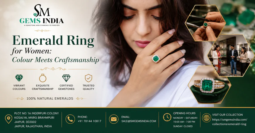 Emerald Ring for Women: Colour Meets Craftsmanship