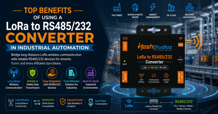 Top Benefits of Using a LoRa to RS485/232 Converter in Industrial Automation