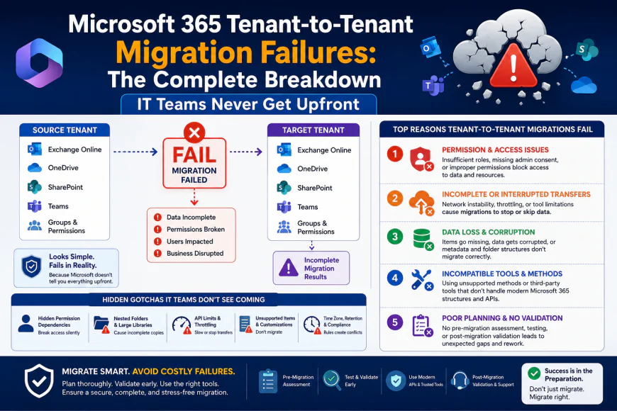 Microsoft 365 Tenant-to-Tenant Migration Failures: The Complete Breakdown IT Teams Never Get Upfront