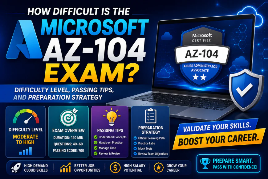 How Difficult Is the Microsoft AZ-104 Exam? Difficulty Level, Passing Tips, and Preparation Strategy