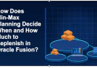 How Does Min-Max Planning Decide When and How Much to Replenish in Oracle Fusion?