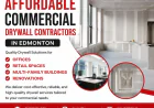 Affordable Commercial Drywall Contractors in Edmonton for Offices, Retail Spaces, Multi-Family Buildings & Renovations