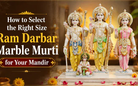 How to Select the Right Size Ram Darbar Marble Murti for Your Mandir
