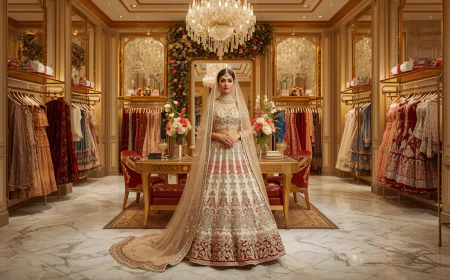 Seema Gujral Bridal Lehenga from Silk Threads Bridal Wear