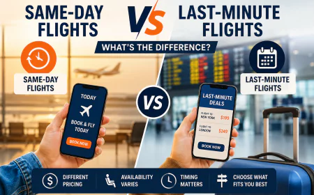 Same-Day Flights vs Last-Minute Flights: What’s the Difference?