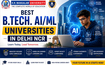 Best B.Tech. AI/ML Universities in Delhi NCR