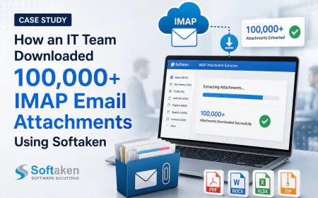 Case Study: How an IT Team Downloaded 100,000+ IMAP Email Attachments Using Softaken