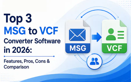 Top 3 MSG to VCF Converter Software in 2026: Features, Pros, Cons & Comparison