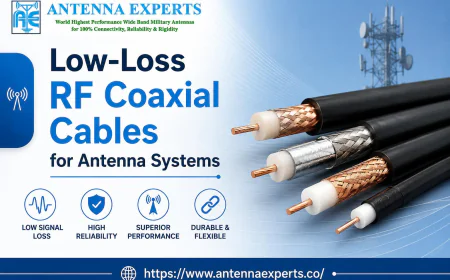 Low-Loss RF Coaxial Cables for Antenna Systems