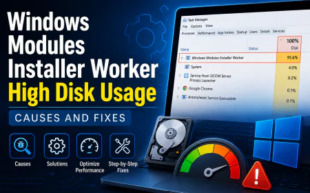 Windows Modules Installer Worker High Disk Usage: Causes and Fixes