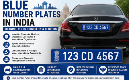 Blue Number Plate in India: Meaning, Rules, Eligibility, and Who Can Use It