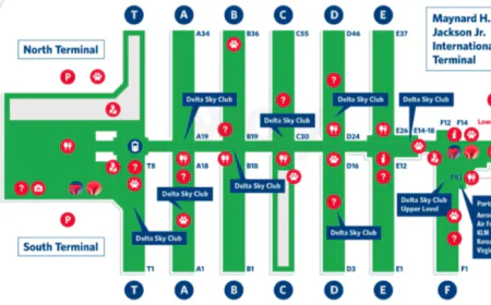 Atlanta Airport Domestic Terminal Map +1-888-738-0817