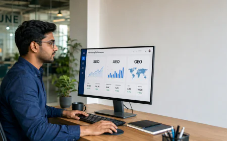 What SEO, AEO & GEO Services Include in 2026 — A Plain Breakdown