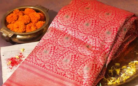 Mango Silk Saree – Traditional Banarasi Weaving & Luxury