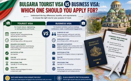 Bulgaria Tourist Visa vs Business Visa: Which One Should You Apply For