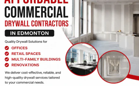 Affordable Commercial Drywall Contractors in Edmonton for Offices, Retail Spaces, Multi-Family Buildings & Renovations