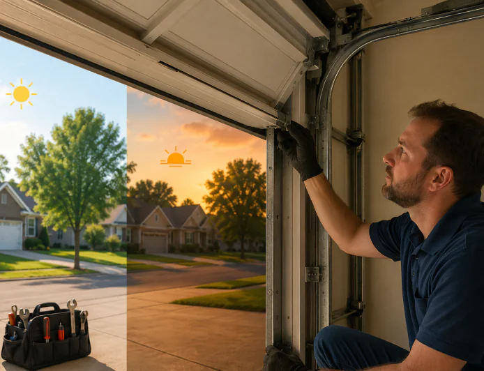Why Your Garage Door Feels Fine in the Morning but Starts Binding Later in the Day